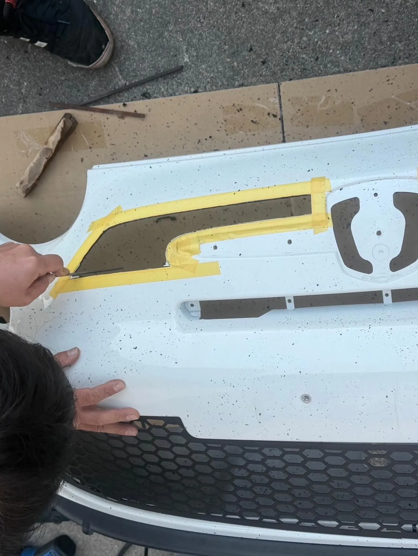 アバルト595アセット用グリルに交換！