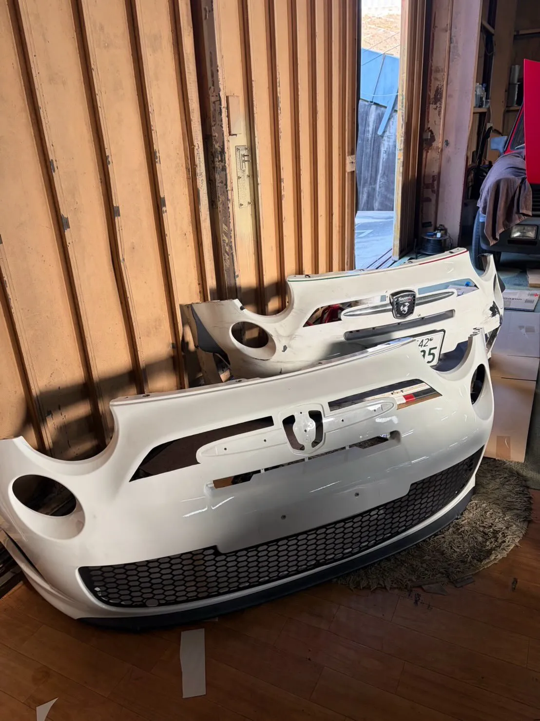 アバルト595アセット用グリルに交換！