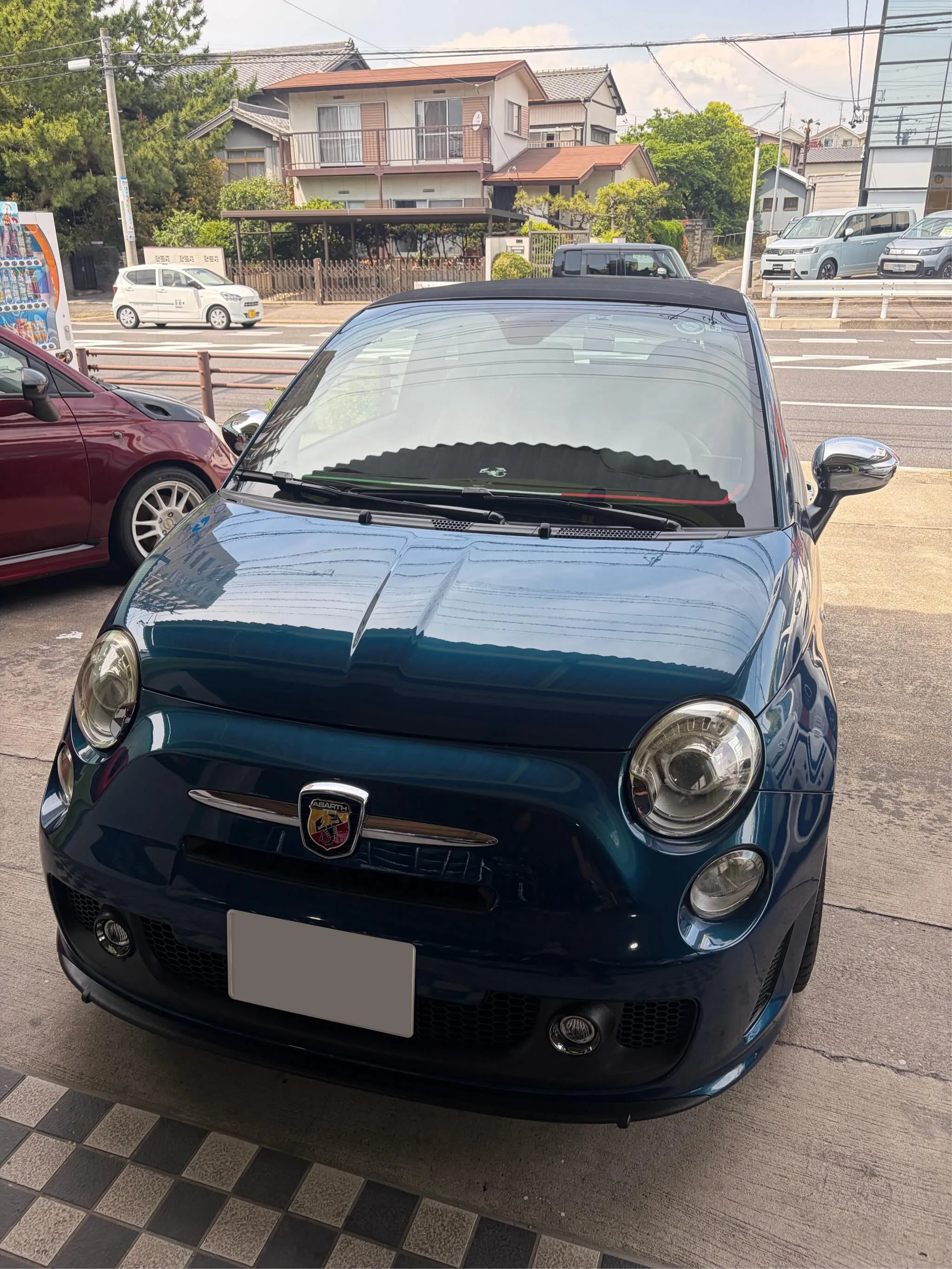 アバルト500Cカブリオイタリア　エラーレMAX取り付け！