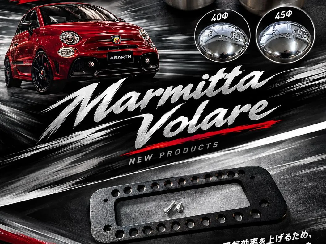 アバルト500C オリジナルナンバーステー